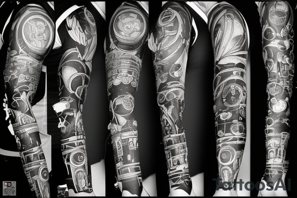 Clock 
aero bike
bike chain
map tattoo idea