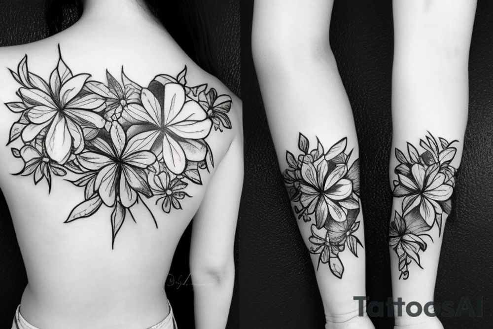 composition florale sur bras complet tattoo idea composition florale sur bras complet tattoo idea