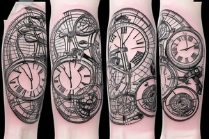 Clock 
colnago bike
bike chain
map tattoo idea