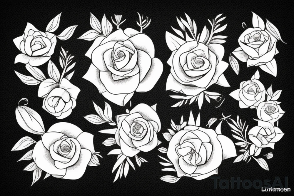 composition florale sur bras complet tattoo idea