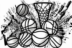 Basketball with boxing glives tattoo idea
