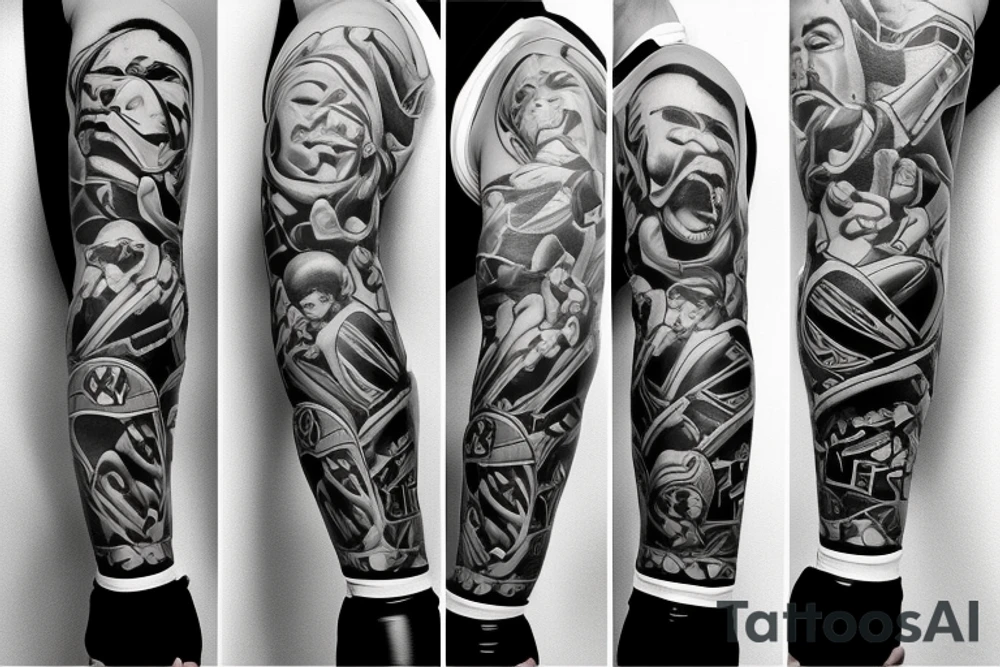 Basketball with boxing gloves tattoo idea
