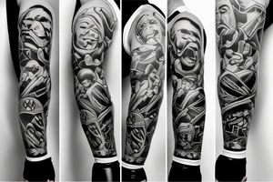 Basketball with boxing gloves tattoo idea