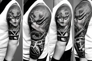 Basketball with boxing gloves tattoo idea