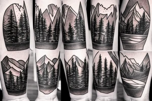 forearm ideas. Mountains, rivers, cowboys tattoo idea