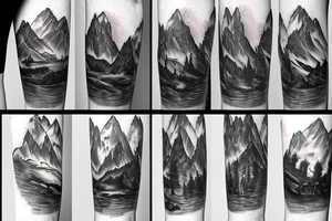forearm ideas. mountains and cowboys tattoo idea