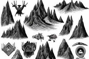 forearm ideas. mountains and cowboys tattoo idea