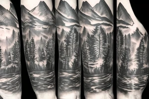 forearm ideas. mountain cowboys tattoo idea