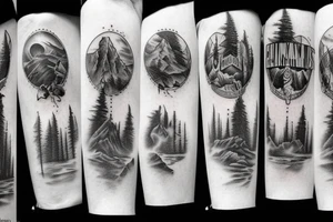 forearm ideas. mountain cowboys tattoo idea