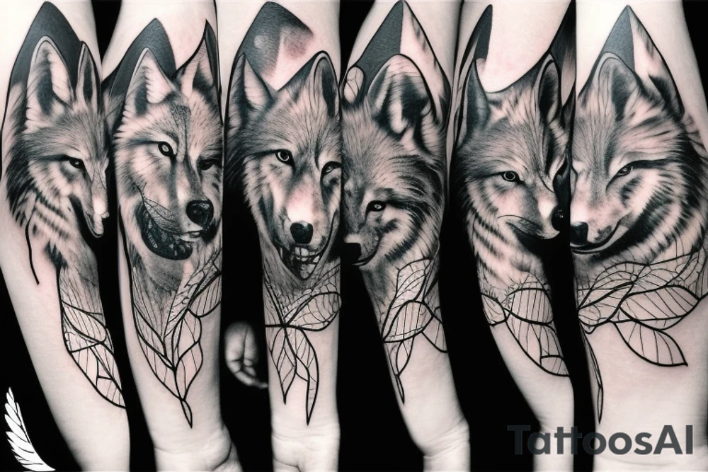 Wolf walking in the night on my right shoulder. tattoo idea Wolf walking in the night on my right shoulder. tattoo idea