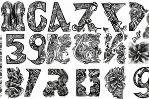 Number 8 tattoo idea