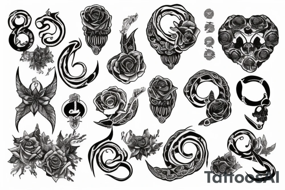 Number eight tattoo idea
