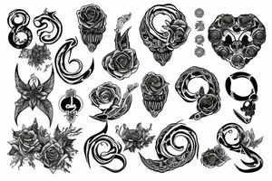 Number eight tattoo idea