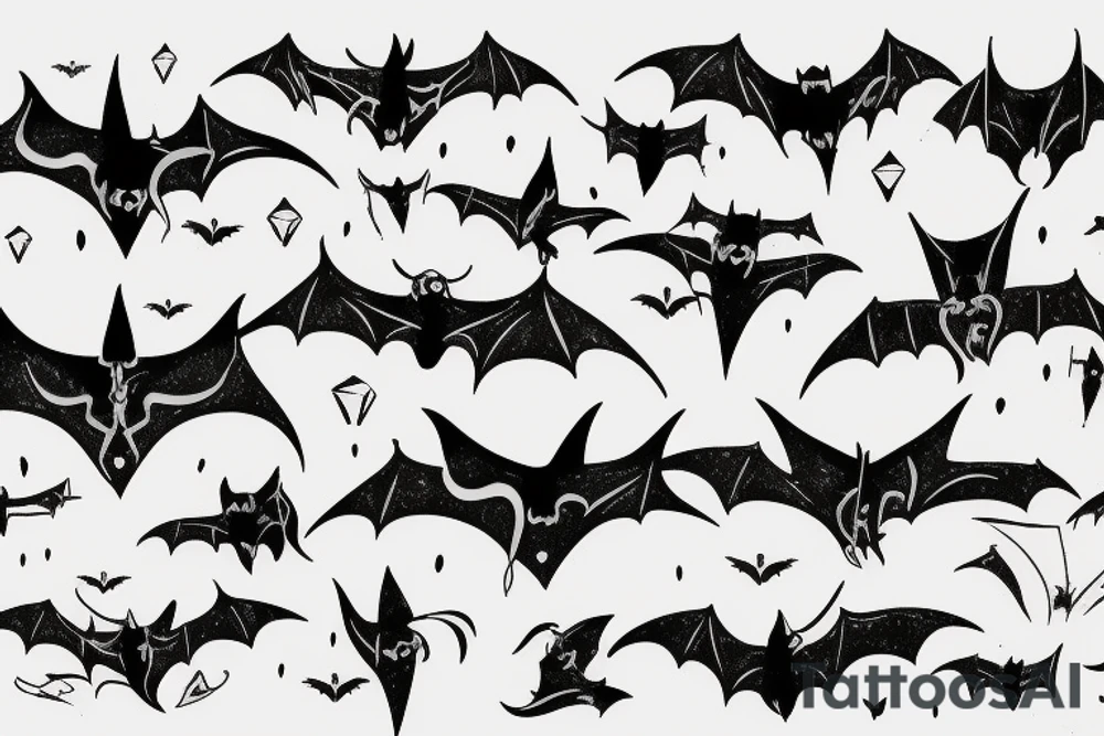 Beach bats tattoo idea