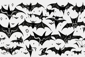 Beach bats tattoo idea