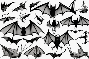 Beach bats tattoo idea