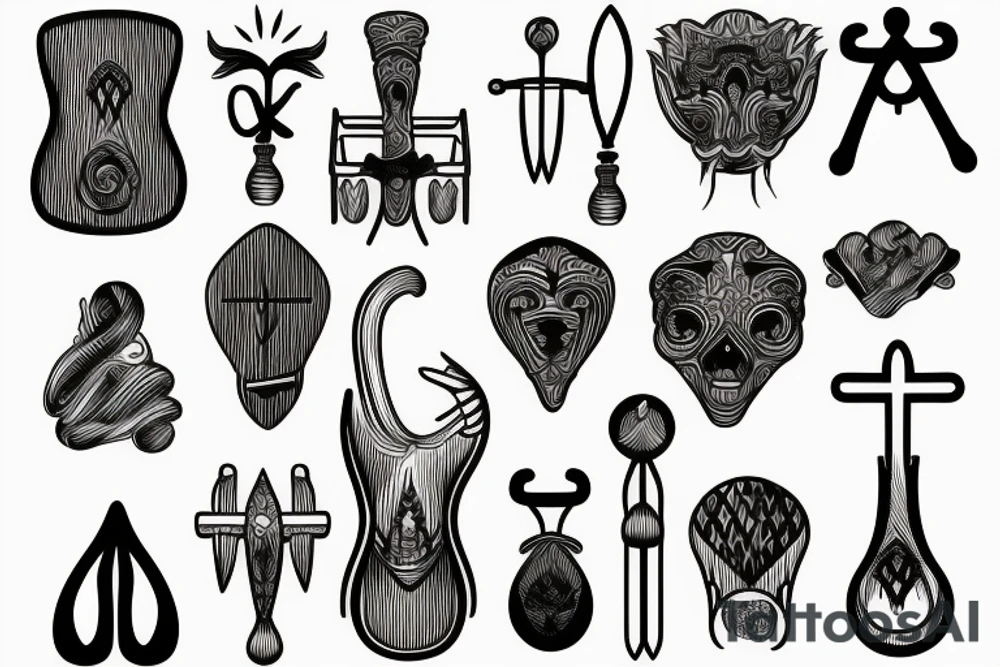 Beach rackets tattoo idea