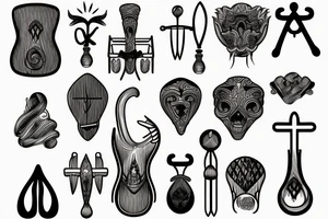 Beach rackets tattoo idea