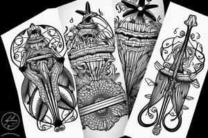 Beach rackets tattoo idea
