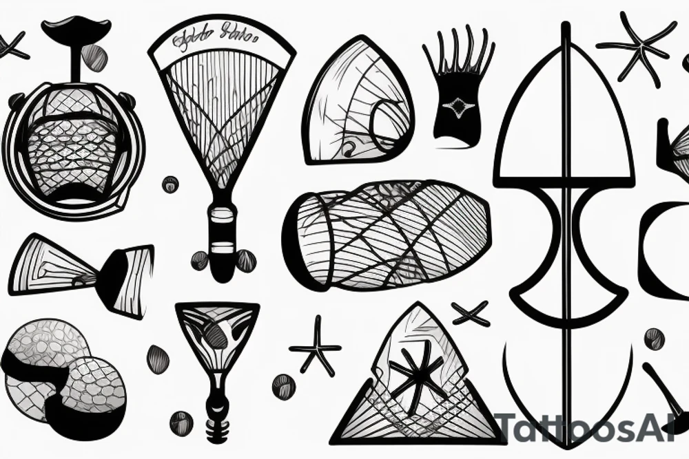 Beach rackets tattoo idea