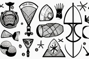 Beach rackets tattoo idea