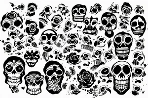 Timeline number eight no skulls tattoo idea