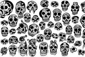 Timeline number eight no skulls tattoo idea