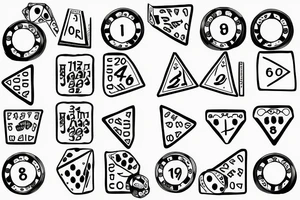 Two dices with the number Eight together tattoo idea
