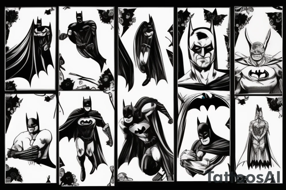 Large Batman on back tattoo idea