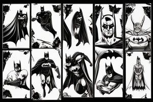 Large Batman on back tattoo idea