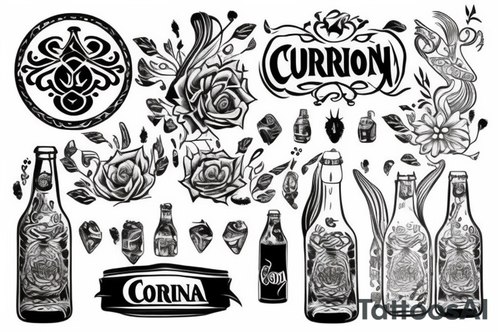 Corona bottle tattoo idea