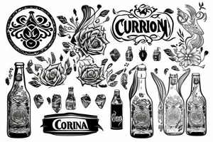 Corona bottle tattoo idea