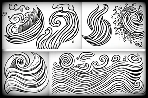 A small wave tattoo, representing the ups and downs of life and how you weather them together. tattoo idea