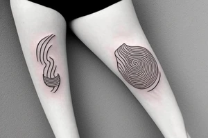 A small wave tattoo, representing the ups and downs of life and how you weather them together. tattoo idea
