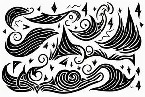 A small wave tattoo, representing the ups and downs of life and how you weather them together. tattoo idea