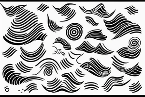 A small wave tattoo, representing the ups and downs of life and how you weather them together. tattoo idea