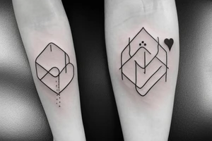 A small wave tattoo, representing the ups and downs of life and how you weather them together. tattoo idea