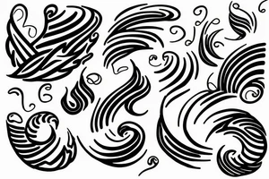 A small wave tattoo, representing the ups and downs of life and how you weather them together. tattoo idea