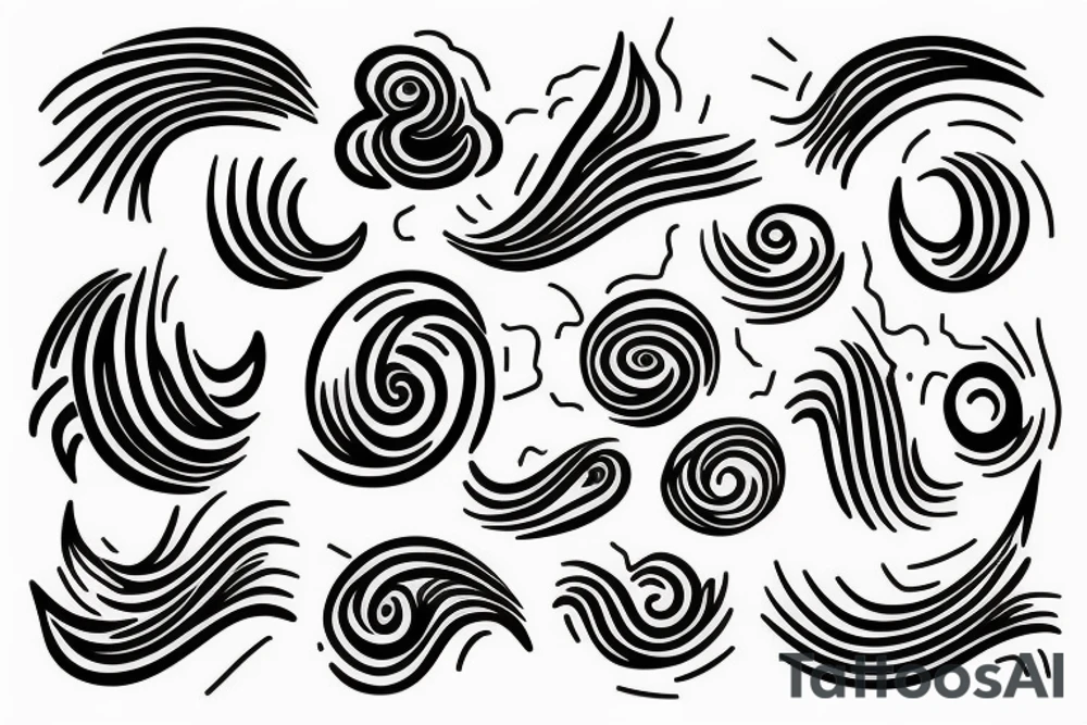 A small wave tattoo, representing the ups and downs of life and how you weather them together. tattoo idea