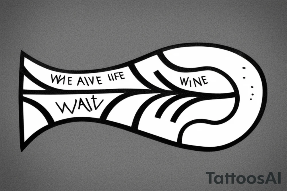 A small wave tattoo, representing the ups and downs of life and how you weather them together. tattoo idea
