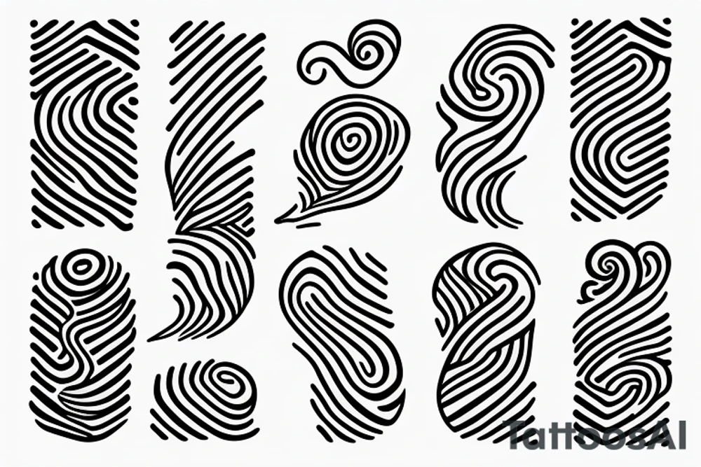 A small wave tattoo, representing the ups and downs of life and how you weather them together. tattoo idea