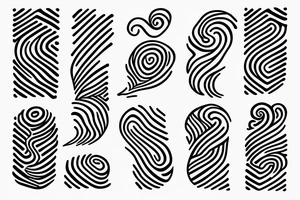 A small wave tattoo, representing the ups and downs of life and how you weather them together. tattoo idea