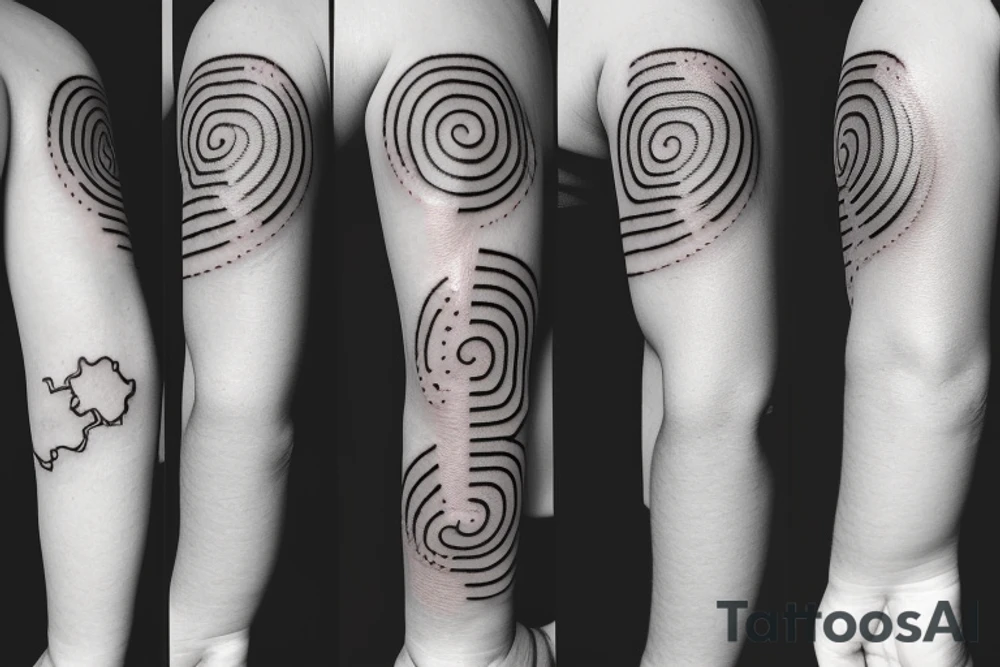 A small wave tattoo, representing the ups and downs of life and how you weather them together. tattoo idea