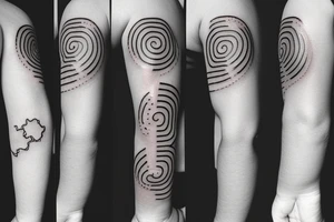 A small wave tattoo, representing the ups and downs of life and how you weather them together. tattoo idea