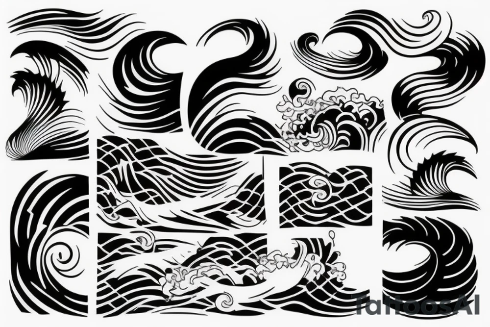A small wave tattoo idea