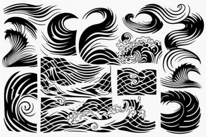 A small wave tattoo idea