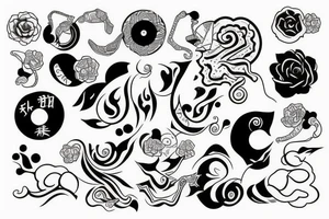 eight small s lines tattoo idea