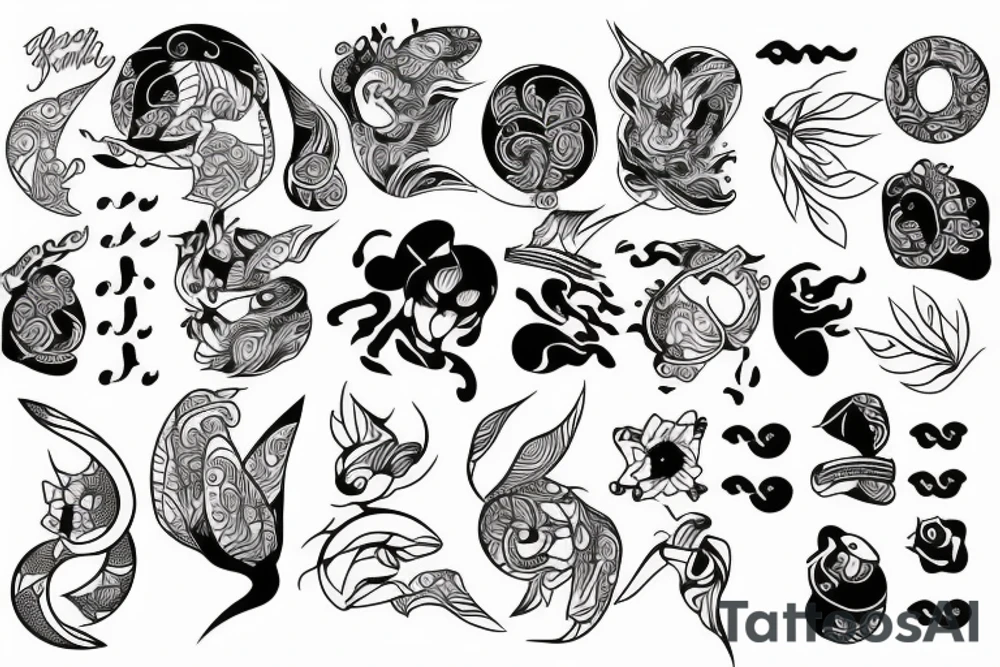 8 small lines tattoo idea