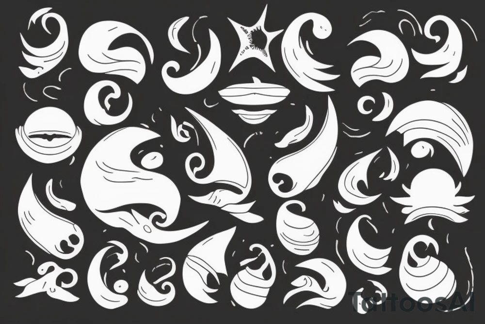 wave in the ocean tattoo idea