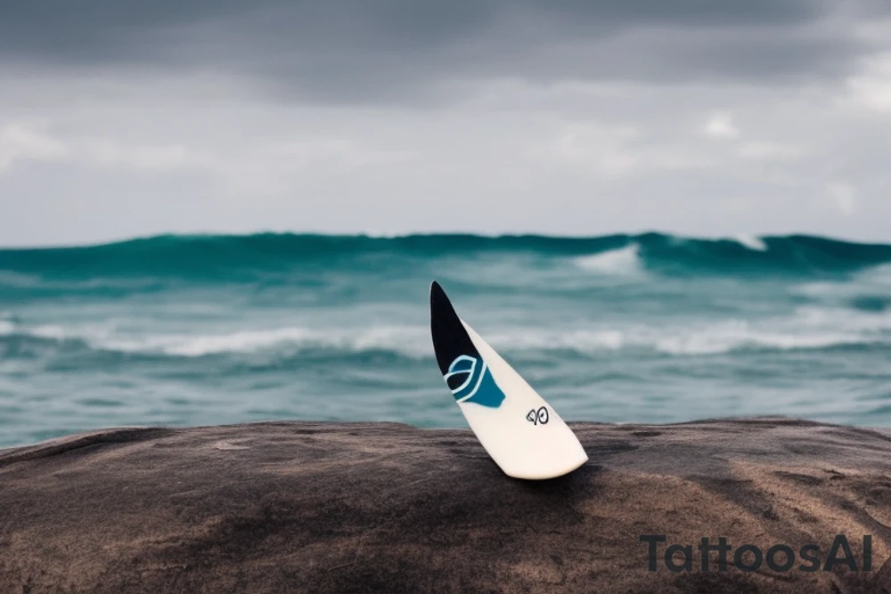 A small wave tattoo with a surfboard resting on top of it is a classic design that represents the fun and adventurous spirit of surfing. This design can symbolize the shared love of the ocean and surfing that you and your brothers share. It can also serve as a reminder of the times you spent together riding the waves and enjoying the beach. tattoo idea